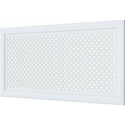 Декоративный экран для радиаторов и батарей Cosca Decor Модерн 600x1200 мм, белый, готика, с рамкой СПБ003090