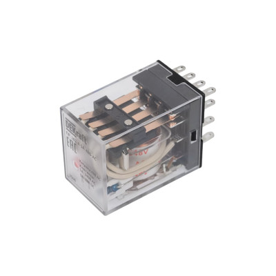 Промежуточное реле DEKraft 4 контакта, с led индикацией, 5а, 48в ac, пр-102 23897DEK