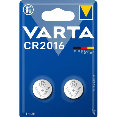 Батарейка Varta ELECTRONICS CR2016 BL2 Lithium 3V (6016) 06016101402
