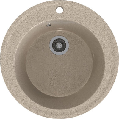 Мойкa MIXLINE ML-GMS01 стандарт круглая, песочный  302, 475 мм, глубина чаши 194 мм 551083