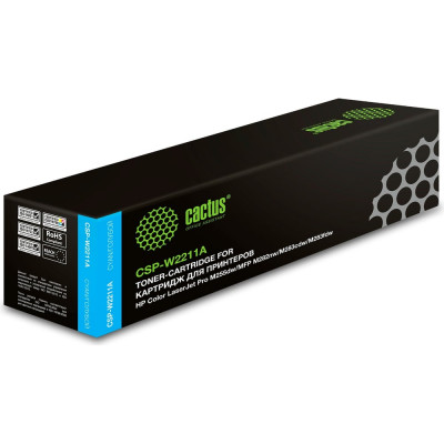Лазерный картридж Cactus CSP-W2211A 207A голубой, 1250 страниц, для HP M255/MFP M282/M283 1885830