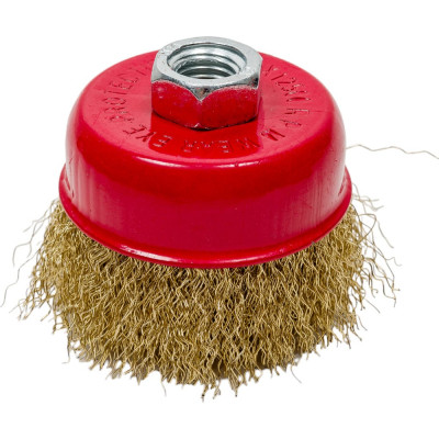 Щетка чашечная витая латунированная 75 мм, М14 для УШМ HEADROCK 870-222-075