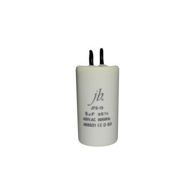 Пусковой конденсатор JB Capacitors 6 мкф, 450 В, 35x65, JFS-18 (гибкие выводы) JFS18A6605J000000B-79
