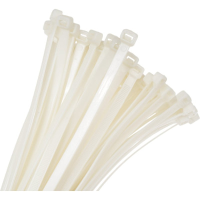 Нейлоновая стяжка хомут ExeGate CV66-500x7.5W нейлон 6.6, 500x7.5 мм, неоткрывающаяся, halogen free, -40C - +85C, белая, 100 шт. 293139