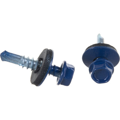 Кровельный саморез Качественный КРЕПЕЖ ультрамарин, 5.5х25 мм, RAL 5002, 50 шт. 0200172 КЧ