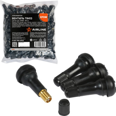 Вентиль для б/к шин Airline TR413 PRO, EPDM резина (100 шт.) ATRV413EPDM