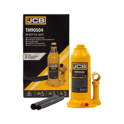 Домкрат бутылочный JCB 5 т с клапаном JCB-TH90504(58023)