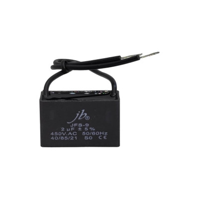 Конденсатор пусковой JB Capacitors, 2мкФ, 450В, 37x13x23, JFS-9 (CBB61) (гибкие выводы) JFS9A6205J000000B-214