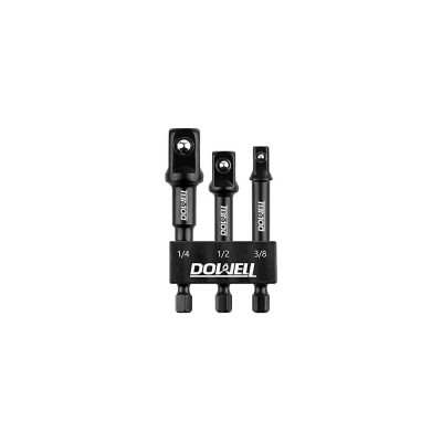 Адаптеры для головок 1/4", 3/8", 1/2", 75 мм, набор 3 шт DOWELL HY050102