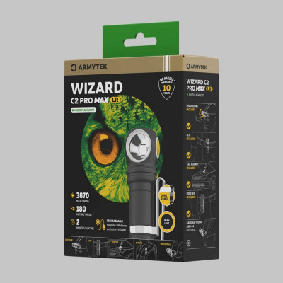 Фонарь Armytek Wizard C2 Pro Max LR Теплый F06702W