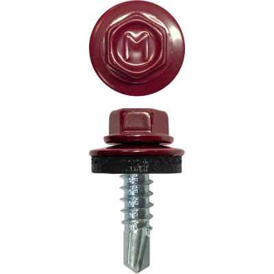 Кровельный саморез Daxmer 4,8x19 мм, RAL 3005, сверло №2, 250 шт. 00000316877