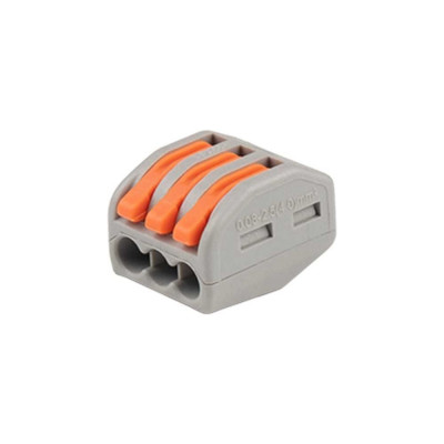 Клемма монтажная рычажного соединения Jazzway PTC-3P 222-413 450В 32А 0.08-2.5(4.0)кв.мм (упаковка 50шт) 5050822