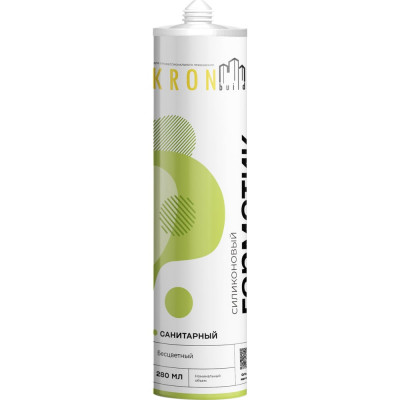 Силиконовый санитарный герметик Kronbuild бесцветный 280 гр SST28
