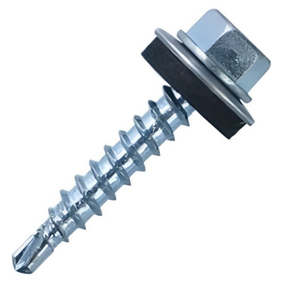 Саморез кровельный МЕТАЛЛСЕРВИС 5,5x19 оцинкованный, по металлу 300 шт., ведро МС 1246570