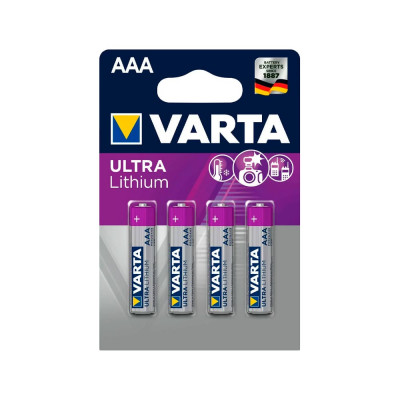 Батарейка Varta ULTRA FR03 AAA BL4 Lithium 1.5V (6103) 06103301404