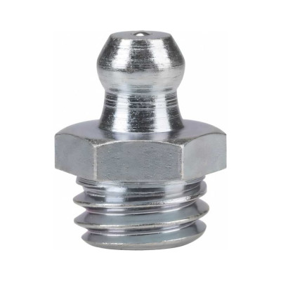 Пресс-масленка прямая оц. H1 M8x1,25, комплект 10 шт., оцинкованная сталь, Европейский стандарт DIN71412, MasloSmenka 010104-10