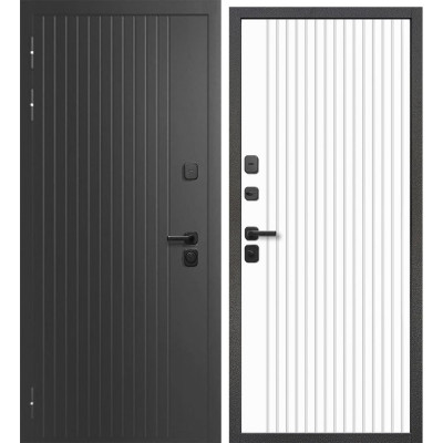 Дверь входная металлическая c терморазрывом DIVA Foreman Ф-15 2050х860 мм, Левая, Графит/Белый матовый УТ-00083304