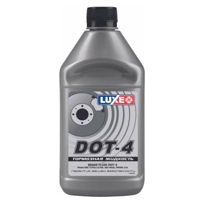 Тормозная жидкость LUXЕ DOT-4 410 г серебряный кан 635