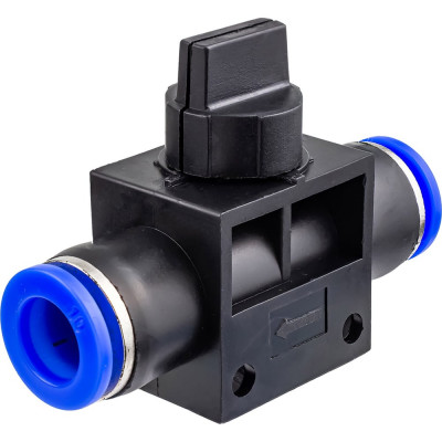 Фитинг для пластиковых трубок с краном 10x10 мм Forsage F-SHVFF10-10(59353)