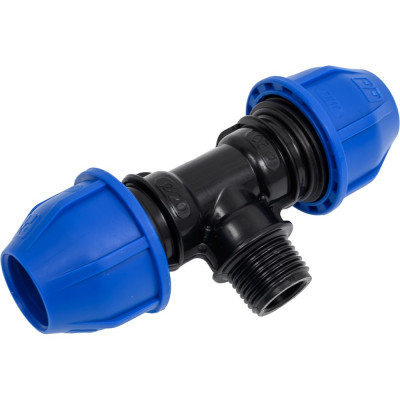 Тройник переходной Damento ПНД, 20x20 мм, 1/2" наружная резьба 011208