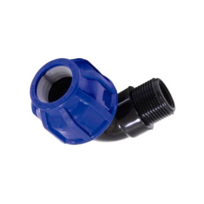 Отвод переходной Damento 32x3/4", наружная резьба, ПНД 011256