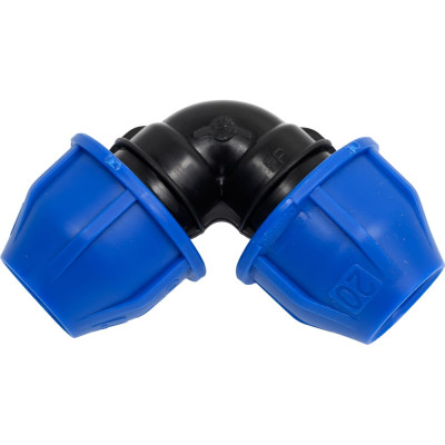 Отвод соединительный компрессионный Damento 20x90, ПНД 011223