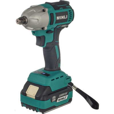Аккумуляторный бесщеточный ударный гайковёрт MINLI 1/2 350N.m Li-ion 18Vx2 DC802-4.0A