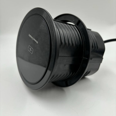 Встраиваемая выдвижная розетка Inrior на 3 EURO с беспроводной зарядкой и USB MAC-01-20