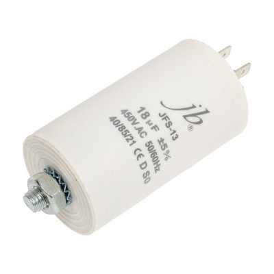 Конденсатор пусковой JB Capacitors , 18мкФ, 450В, 40х71, JFS-13 (CBB60-E) (клеммы+болт), JFS13A6186J000000B-318