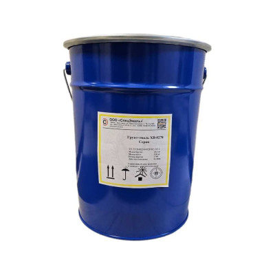 Грунт-эмаль Спецэмаль ООО ХВ-0278 серая, нетто 25 кг 4687205766274