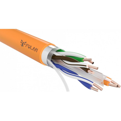 Кабель Folan F/UTP Cat 6 ZH нг(А)-HF 4x2х0,57 100м О.FU42057ZHHF.100