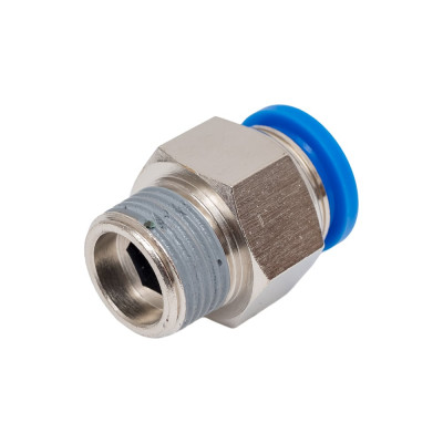 Пневмофитинг цанговый прямой с наружной резьбой HIMPT PC 12-03 (R3/8) 00-00008612