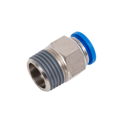 Пневмофитинг цанговый прямой с наружной резьбой HIMPT PC 12-04 (R1/2) 00-00004723