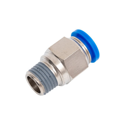 Пневмофитинг цанговый прямой с наружной резьбой PC 10-02 (R1/4) HIMPT 00028008160