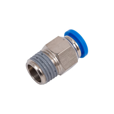 Пневмофитинг цанговый прямой с наружной резьбой PC 8-02 (R1/4) HIMPT 00028008158