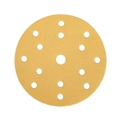 Шлифовальный круг Interflex Gold AP215C 150 мм, на липучке, 15 отверстий, Р400 3127043315