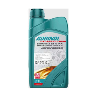 Трансмиссионное масло ADDINOL GETRIEBEÖL GX 80W 90, 80W-90, 1 л 74202007