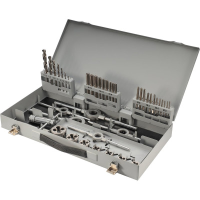 Набор метчиков и плашек H-Tools M3-M12 HSS-G 45пр 08331030