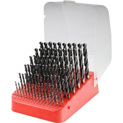 Набор сверл по металлу H-Tools 1-10мм, 91шт, DIN338, HSS, 118град. 205223TXHT