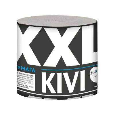 Бумага туалетная Kivi XXL серая, 1 слой, без втулки, 76м 4612754820085 00-00000145