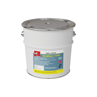 Алкидно-уретановая матовая грунт-эмаль Эвомикс 10 кг 11201 RAL 7021 Черно-серый 10КАУМR7021