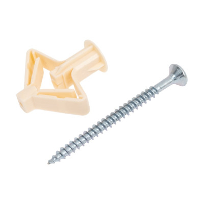 Дюбель (анкер) Партнер Pola нейлон, 10x50 мм, с шурупом 4,5x60 мм, 25 шт. - коробка 832598