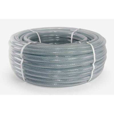 Пищевой шланг прозрачный армированный НОВЭМ (трубка) 14х2.5 мм, 50 м ШПА_14х2.5_50