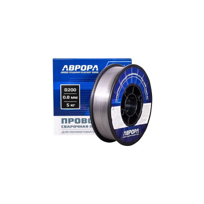 Проволока порошковая Aurora E71T-GS d.0.8 мм, 5.0кг, D200, NO GAS 39778
