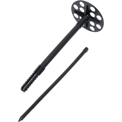 Дюбель для теплоизоляции ООО "Тэмпо-Метиз" 10x160 с пластиковым гвоздем, черный 30 шт 520749