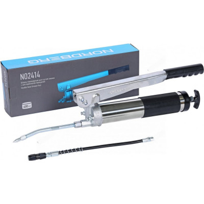 Шприц плунжерный для густой смазки NORDBERG с шестеренчатой передачей, 400 мл NO2414