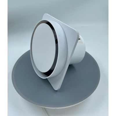 Решетка скрытого монтажа для натяжного потолка ВИЕНТО Д=125 с вентилятором, выход на трубу 100мм ВИЕНТО SECRET 125-100