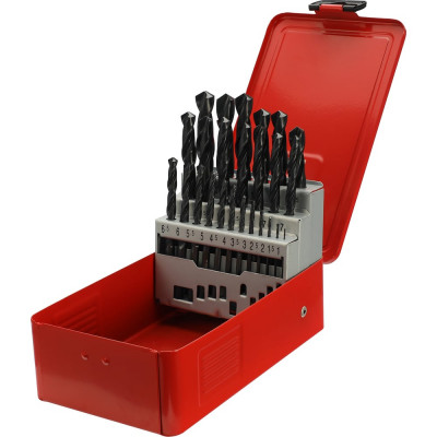 Набор сверл по металлу H-Tools серия Pro 1-13 мм, 25 шт, DIN338, HSS-R, 118 градусов 205213PRO