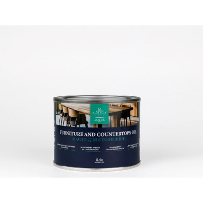 Масло для столешниц LotusArt бесцветное Furniture and Countertops Oil 0,4 л LSFCO110040