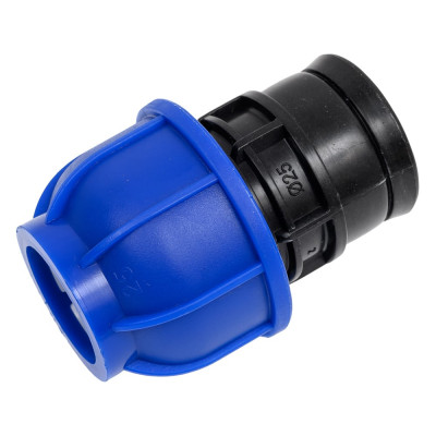 Компрессионная заглушка Millennium ПНД универсальная 25-3/4 с внутренней резьбой PFZU25